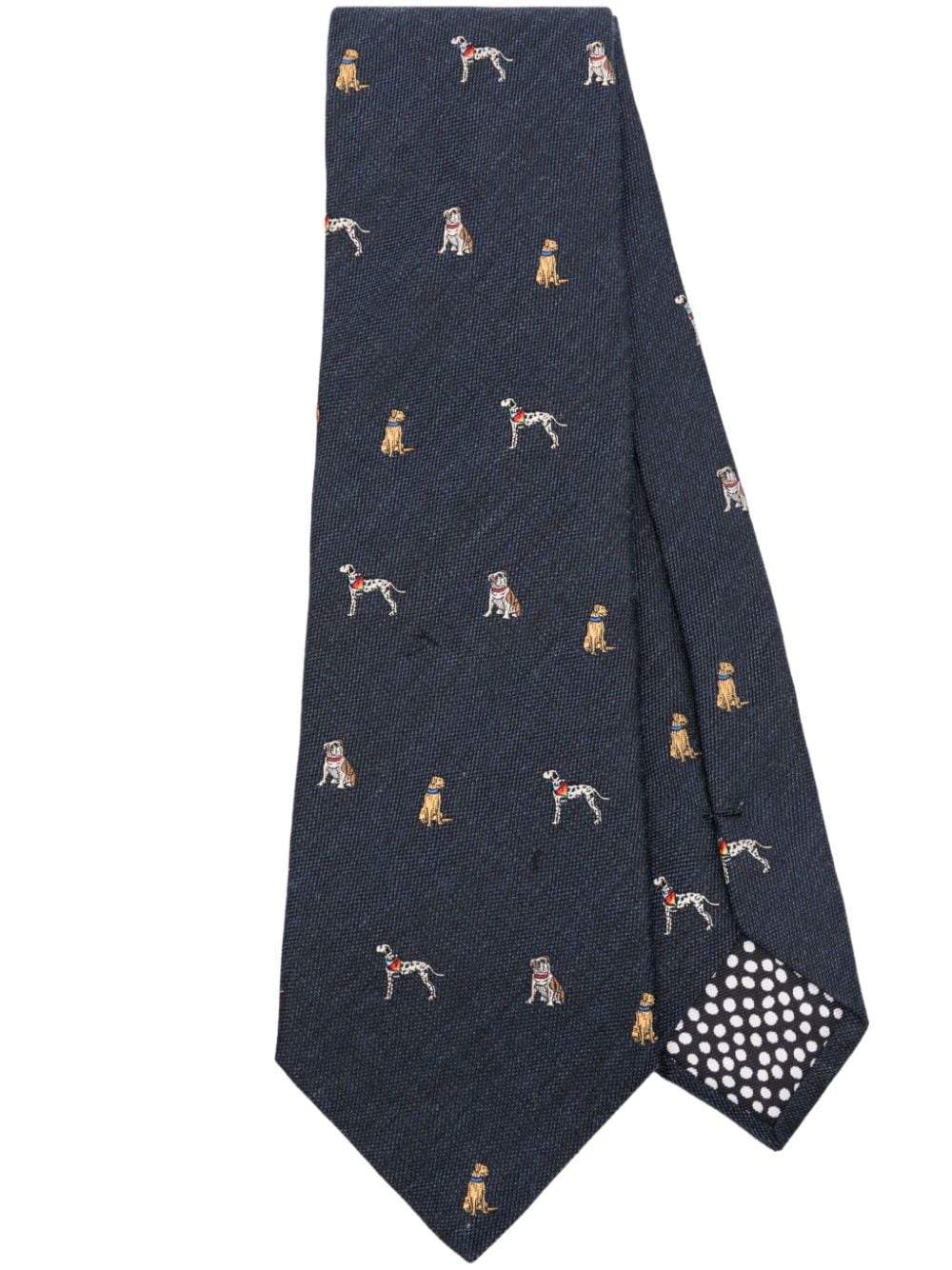 Paul Smith Dogs-jacquard tie - Blue von Paul Smith