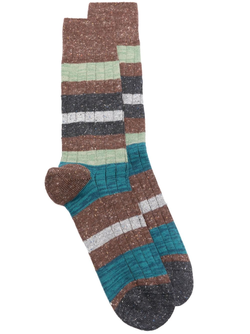 Paul Smith Gabriel Neps striped socks - Brown von Paul Smith