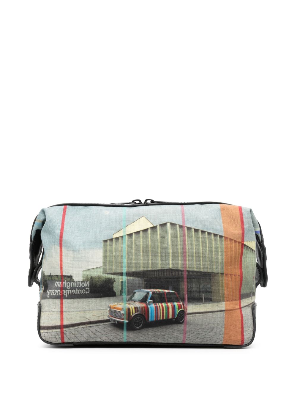 Paul Smith Nottingham Mini-print wash bag - Black von Paul Smith