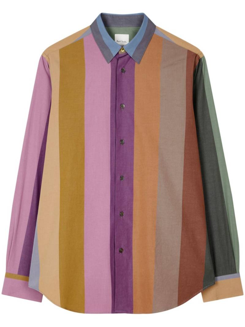 Paul Smith Rainbow Stripe cotton shirt - Pink von Paul Smith