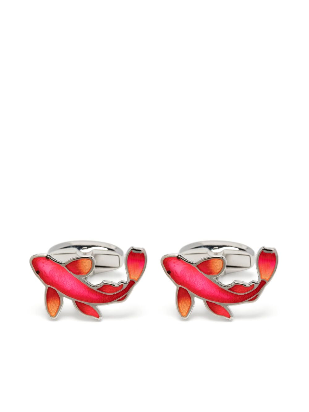 Paul Smith Red Koi Carp cufflinks - Silver von Paul Smith