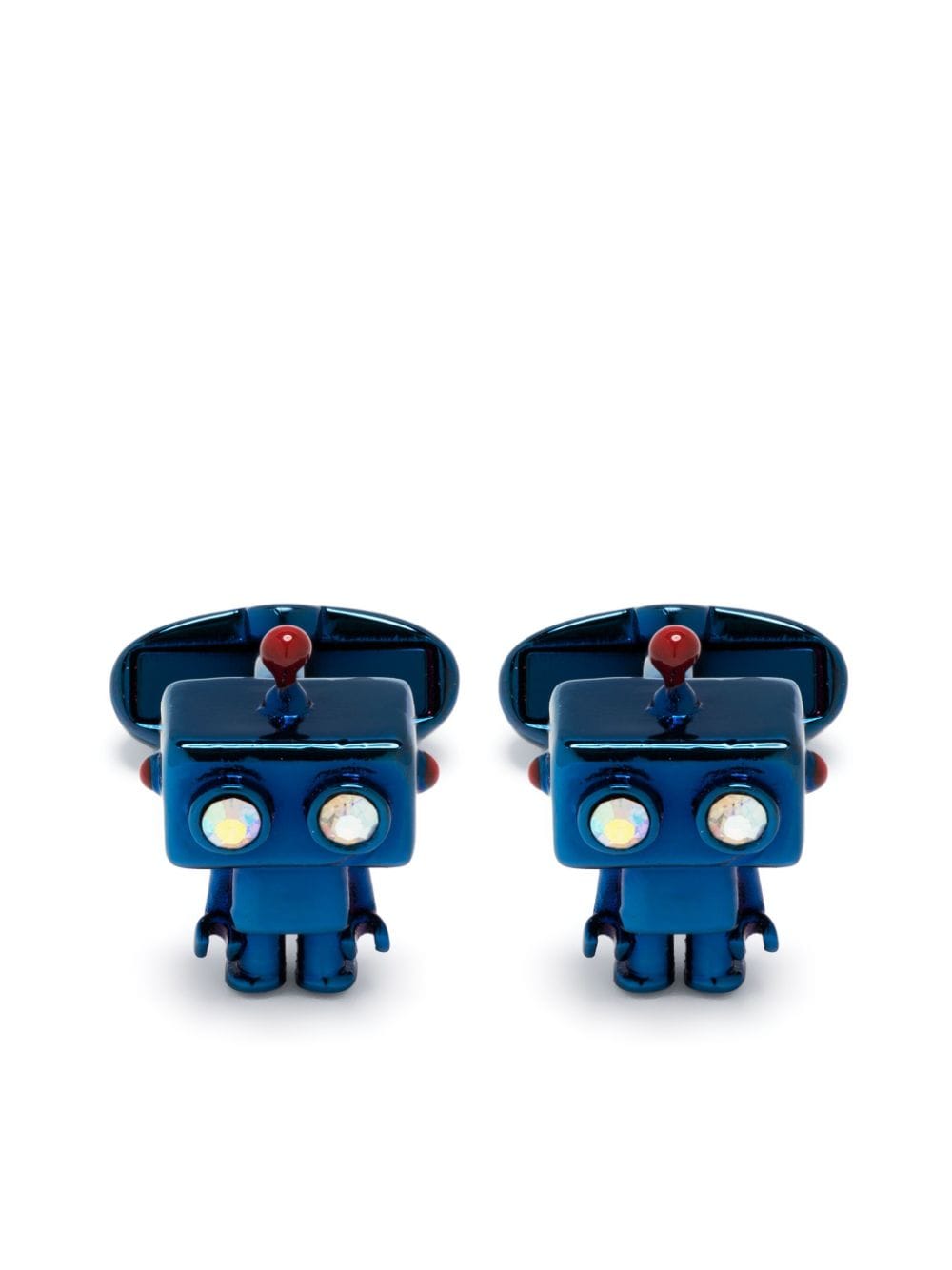 Paul Smith Robot metallic cufflinks - Blue von Paul Smith