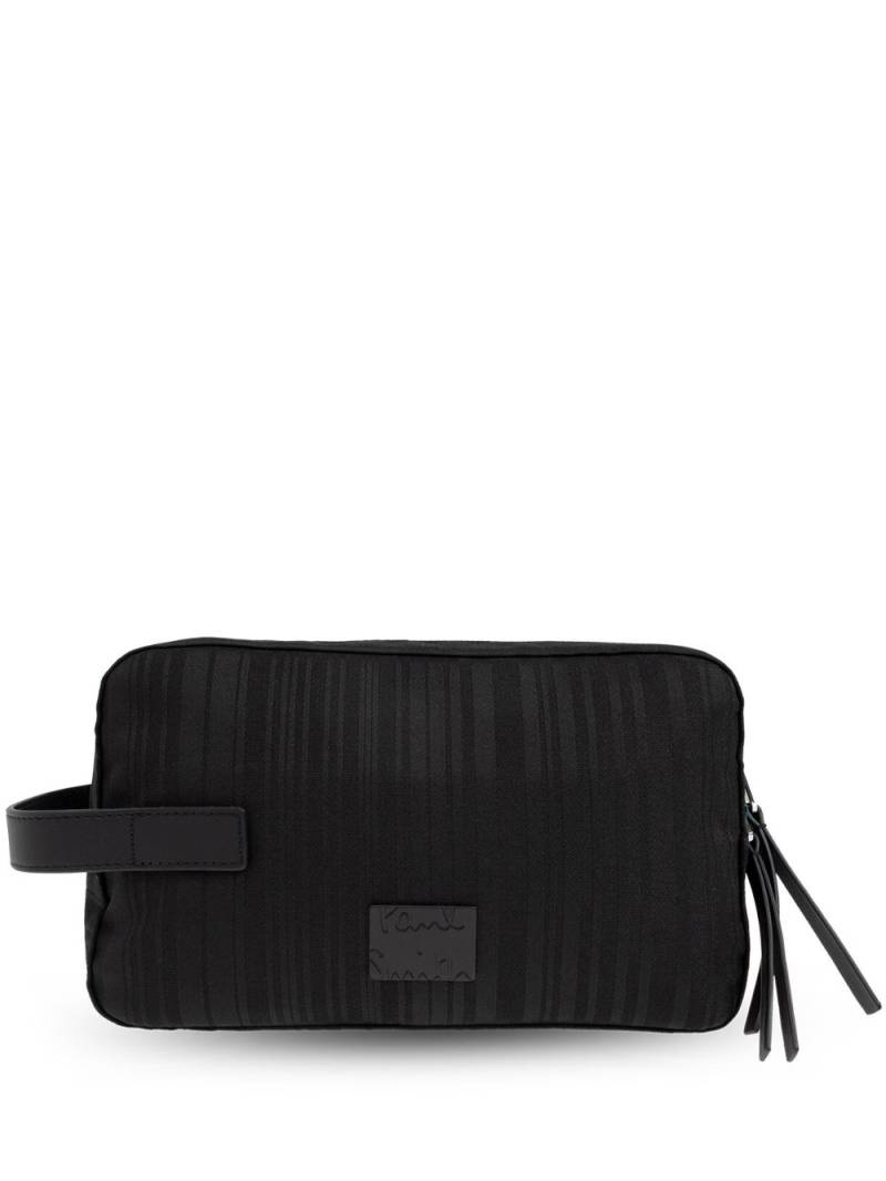 Paul Smith Shadow Stripe wash bag - Black von Paul Smith