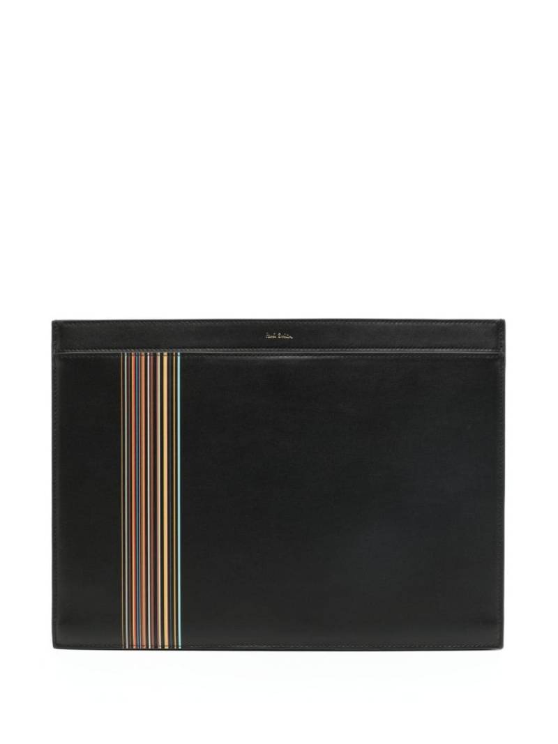 Paul Smith Signature Stripe Block document case - Black von Paul Smith