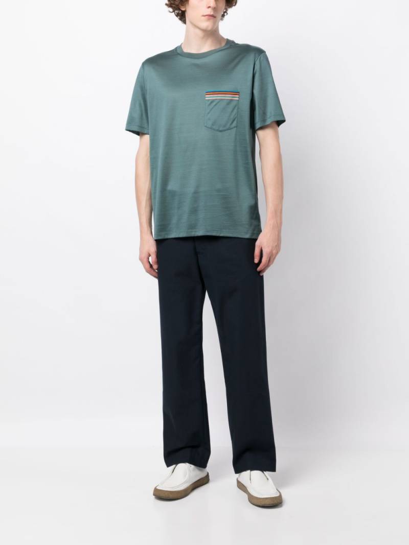 Paul Smith Signature Stripe cotton T-shirt - Green von Paul Smith