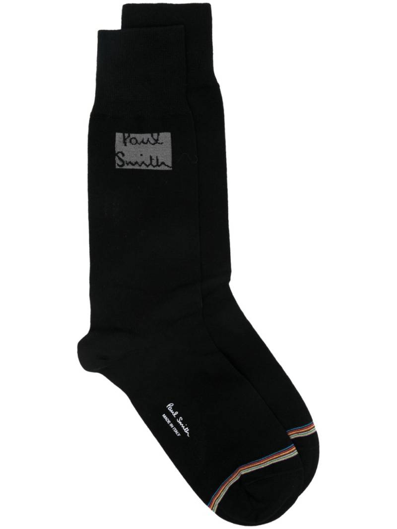 Paul Smith Signature Stripe-detailed socks - Black von Paul Smith