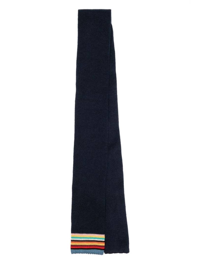 Paul Smith Signature Stripe knitted tie - Blue von Paul Smith