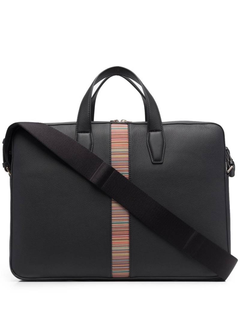 Paul Smith Signature Stripe laptop bag - Black von Paul Smith