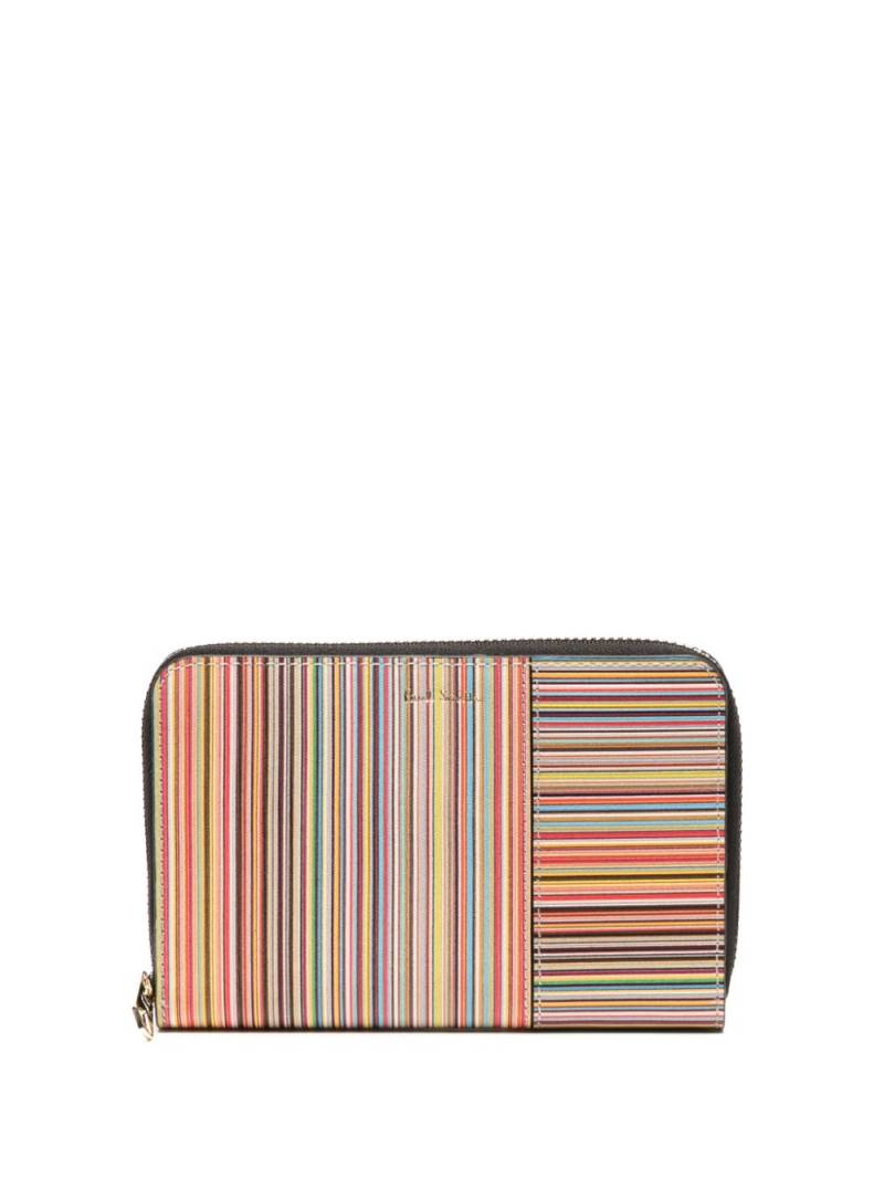 Paul Smith Signature Stripe leather zipped wallet - Multicolour von Paul Smith