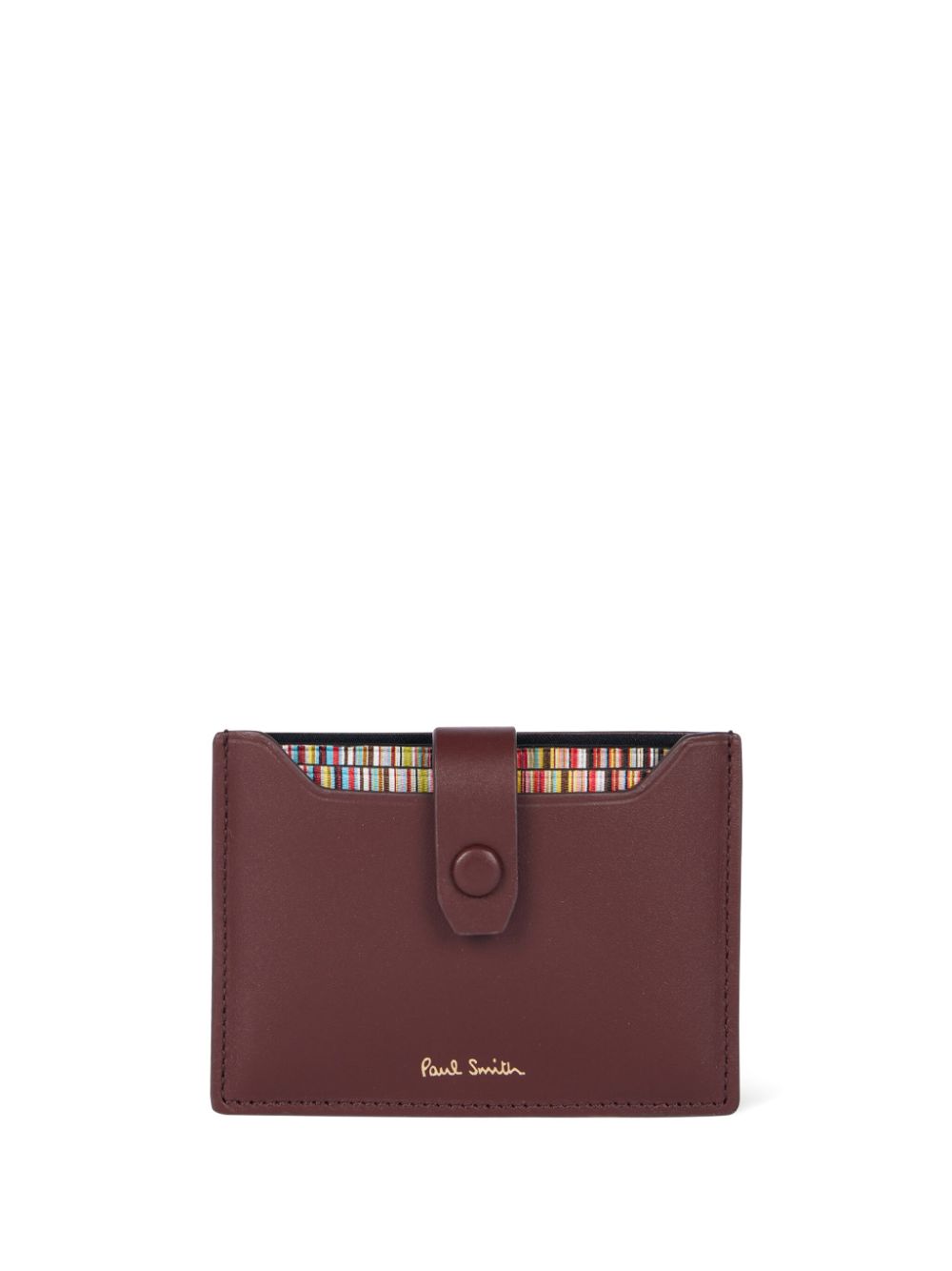 Paul Smith Signature Stripe-pull out leather card holder - Red von Paul Smith