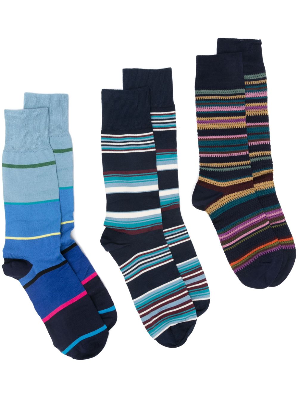 Paul Smith Signature Stripe socks (pack of three) - Blue von Paul Smith