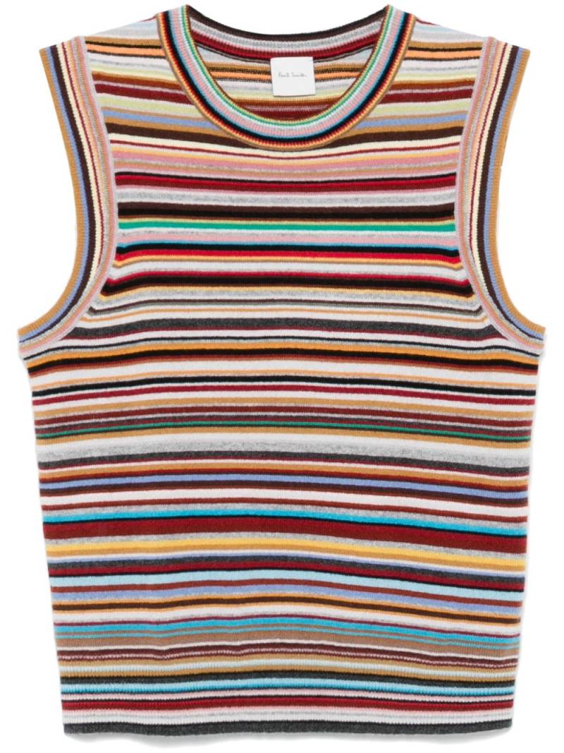 Paul Smith Signature Stripe vest - Red von Paul Smith