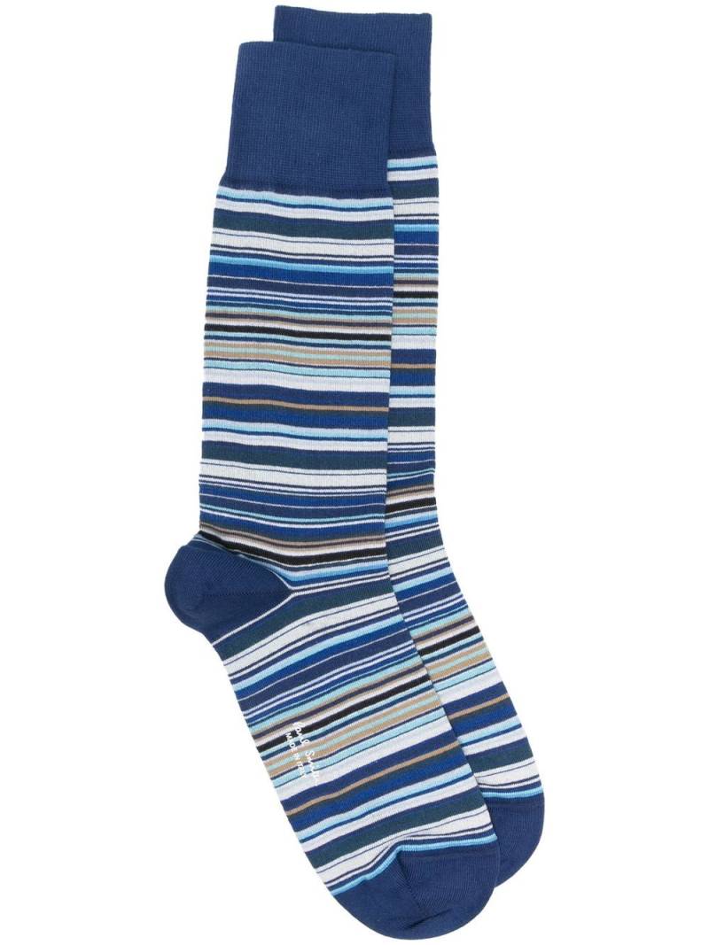 Paul Smith Signature Stripes socks - Blue von Paul Smith