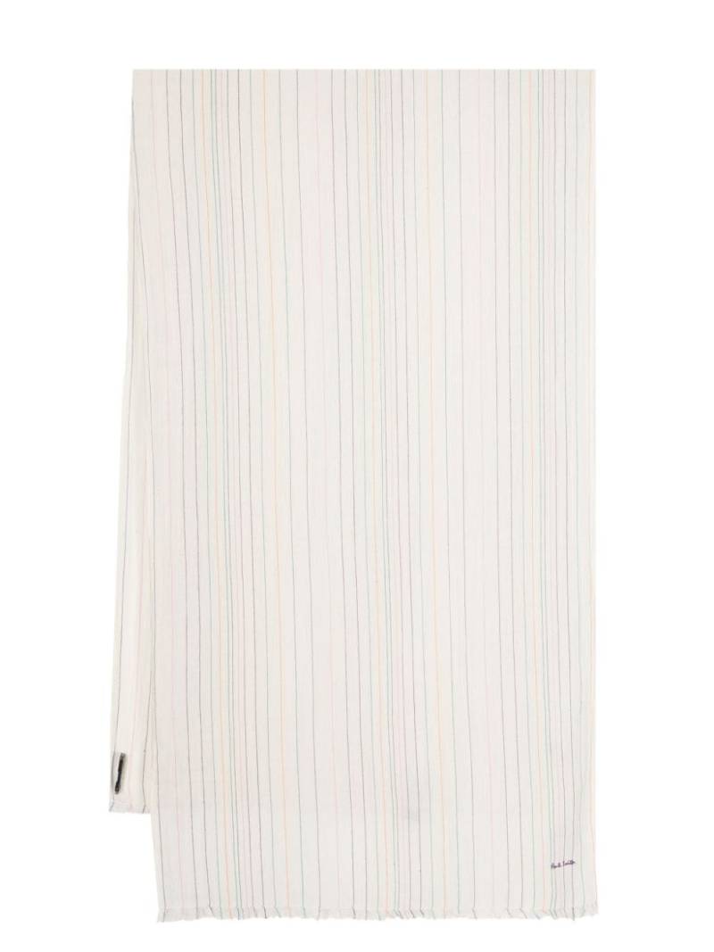 Paul Smith Stitch Stripe cotton scarf - Neutrals von Paul Smith