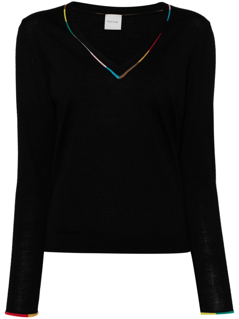 Paul Smith V-neck merino wool jumper - Black von Paul Smith