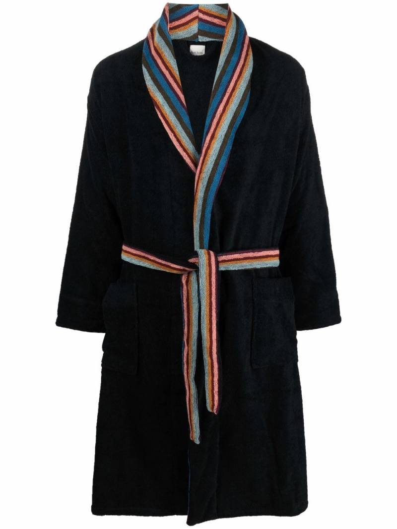 Paul Smith artist-stripe cotton robe - Blue von Paul Smith