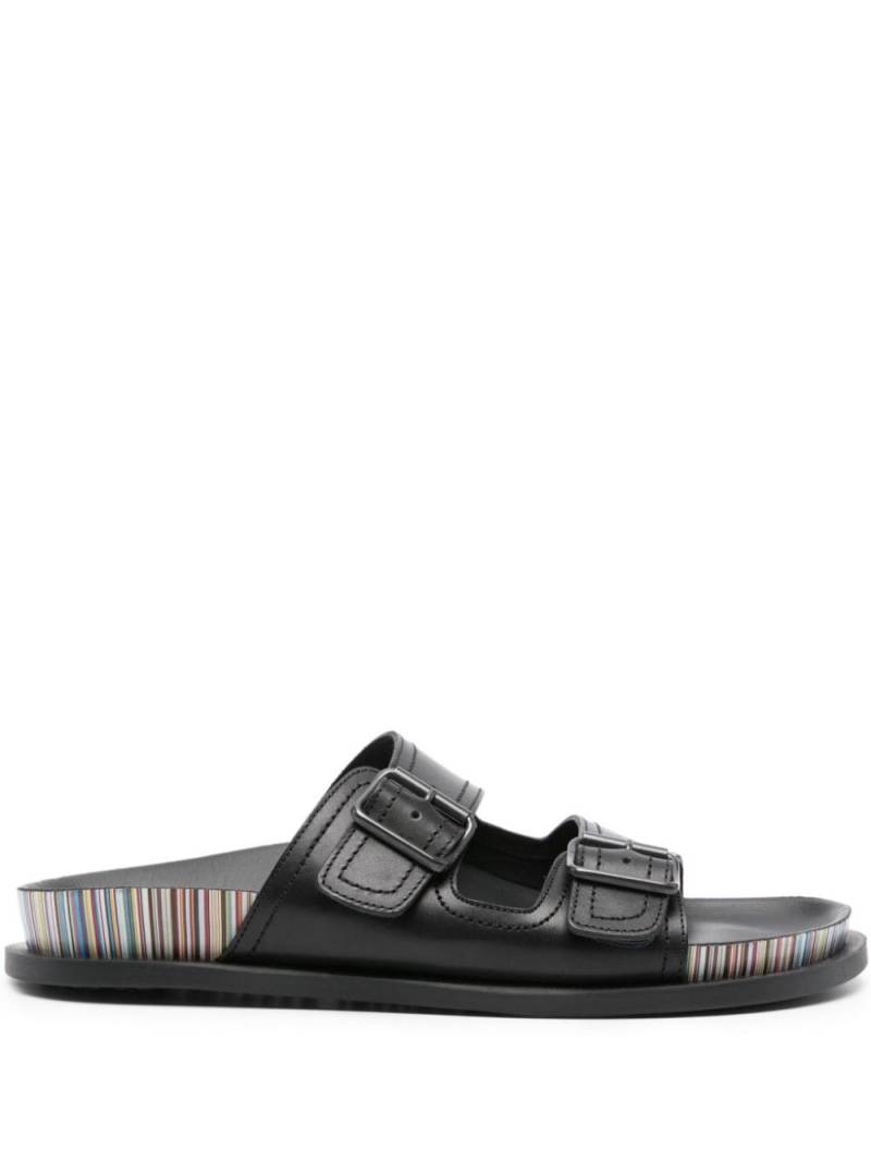 Paul Smith artist-stripe leather sandals - Black von Paul Smith