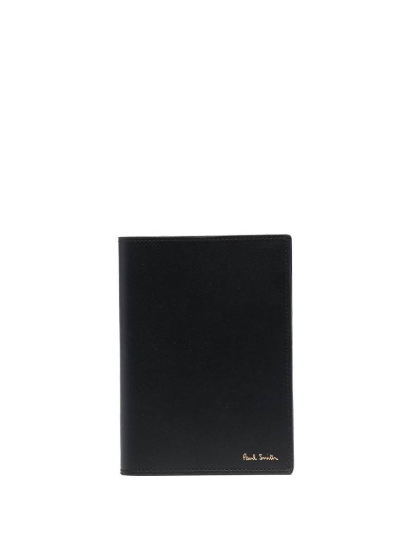 Paul Smith artist stripe-print leather cardholder - Black von Paul Smith