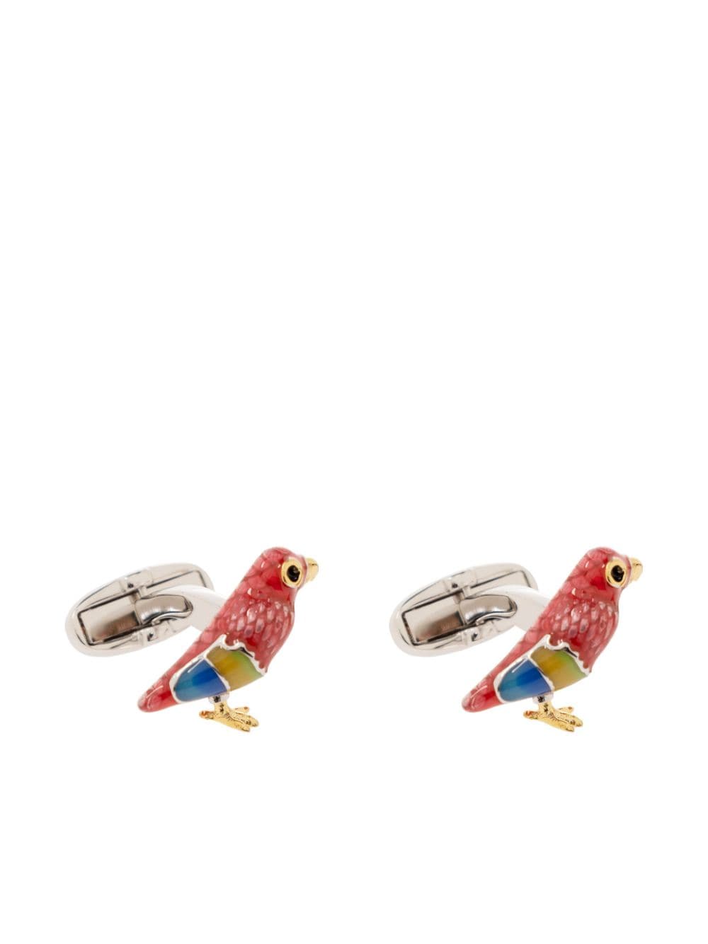 Paul Smith bird enamel cufflinks - Red von Paul Smith