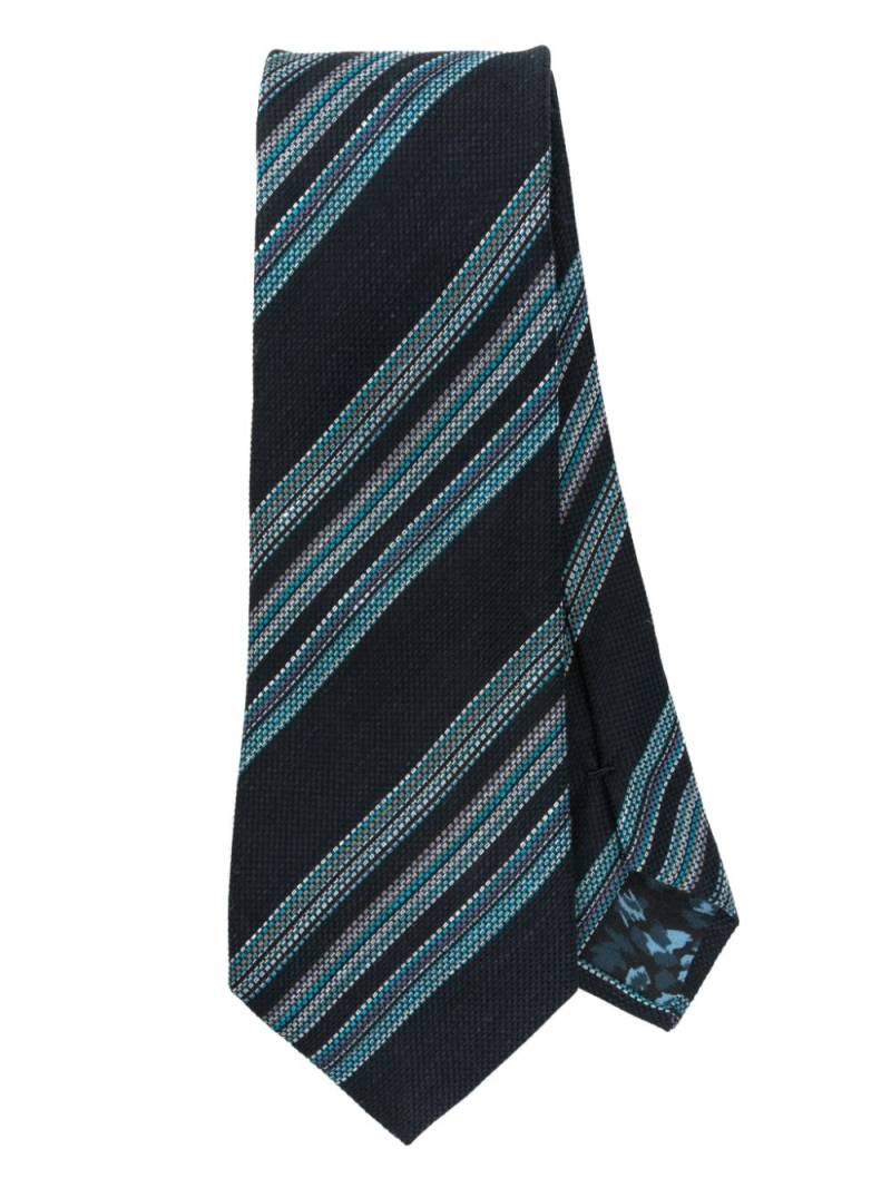 Paul Smith block-stripe tie - Blue von Paul Smith