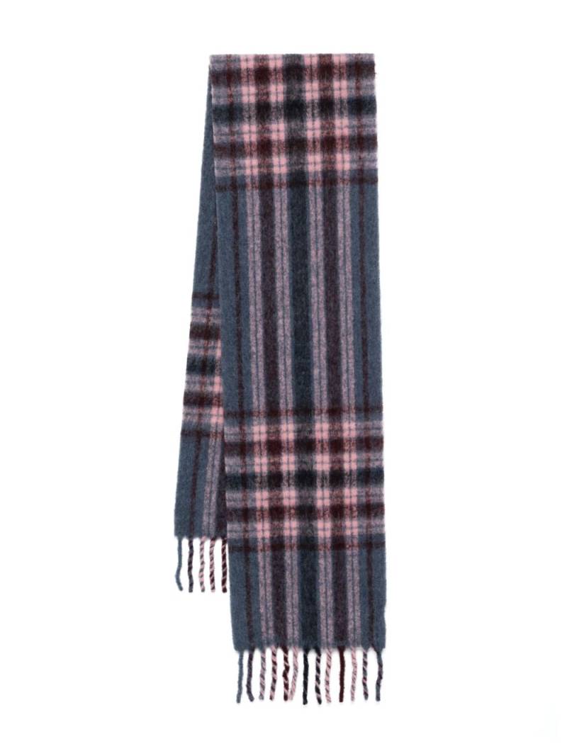 Paul Smith check-pattern scarf - Blue von Paul Smith