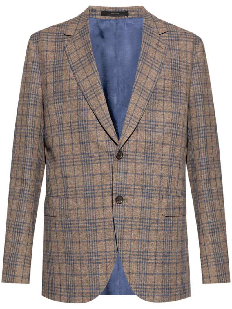 Paul Smith check-pattern single-breasted blazer - Brown von Paul Smith