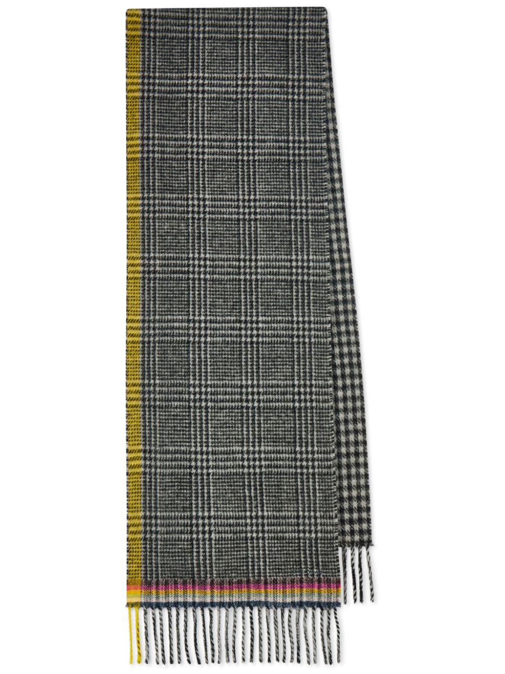 Paul Smith checked wool scarf - Black von Paul Smith