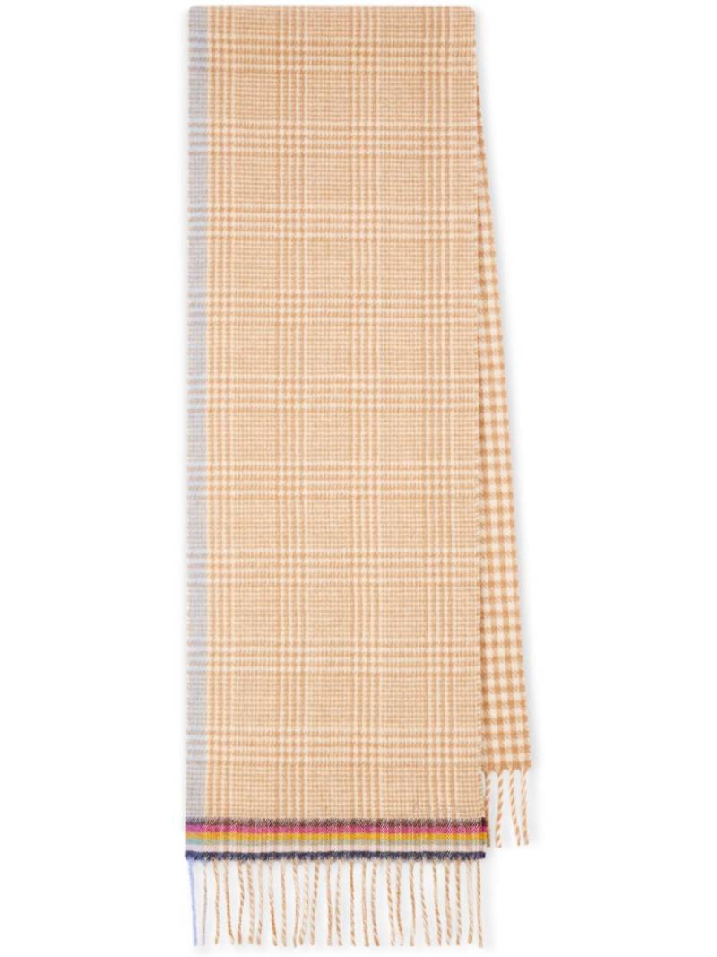 Paul Smith checked wool scarf - Neutrals von Paul Smith