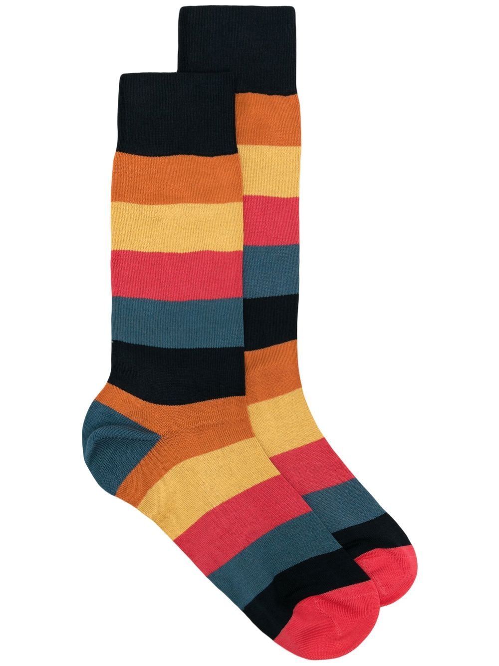 Paul Smith colour-block logo-print socks - Black von Paul Smith