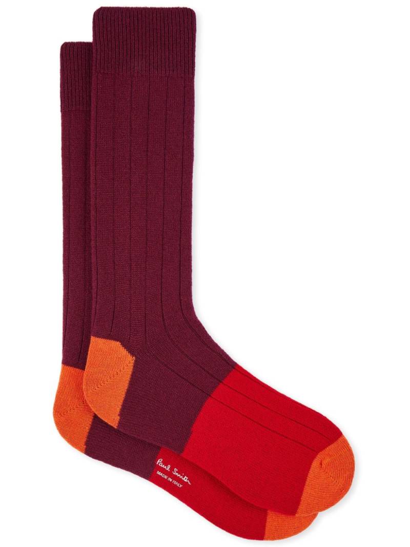 Paul Smith colour-block socks - Red von Paul Smith