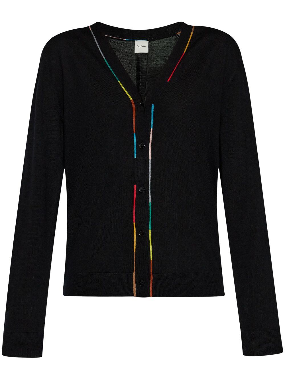 Paul Smith contrast-trim merino cardigan - Black von Paul Smith