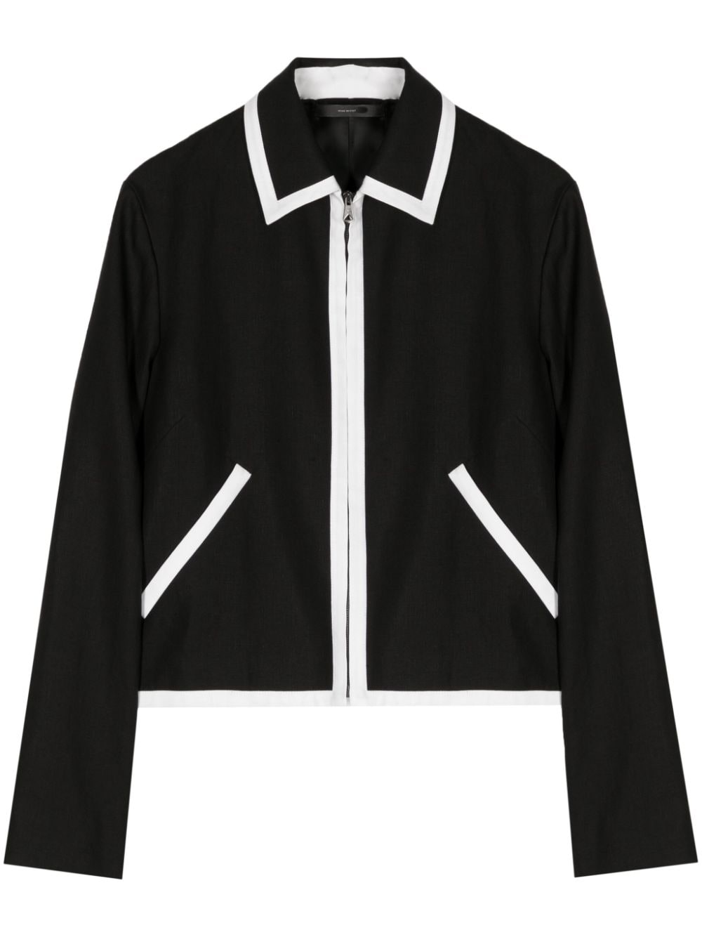 Paul Smith contrasting-detail linen jacket - Black von Paul Smith