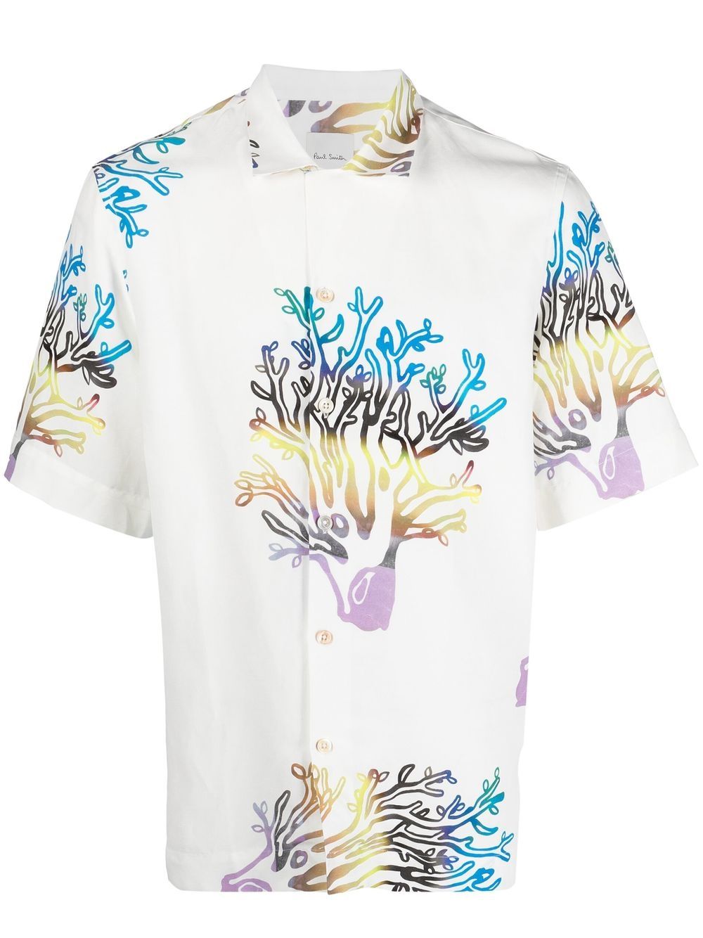 Paul Smith coral-print short-sleeve shirt - White von Paul Smith