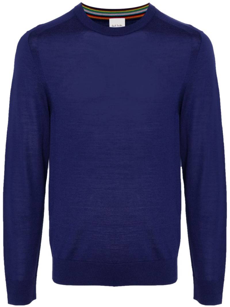 Paul Smith crew-neck merino wool jumper - Blue von Paul Smith