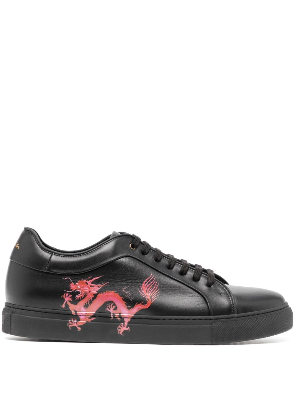 Paul Smith dragon-print leather sneakers - Black von Paul Smith