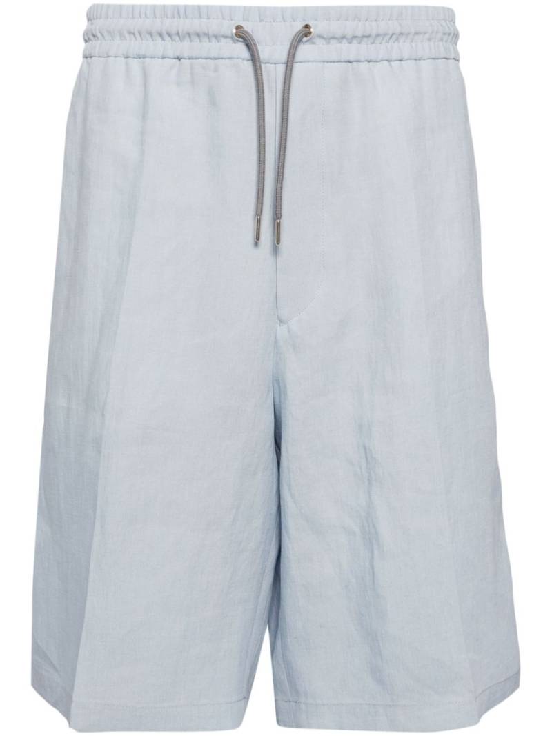 Paul Smith drawstring-waist linen shorts - Blue von Paul Smith