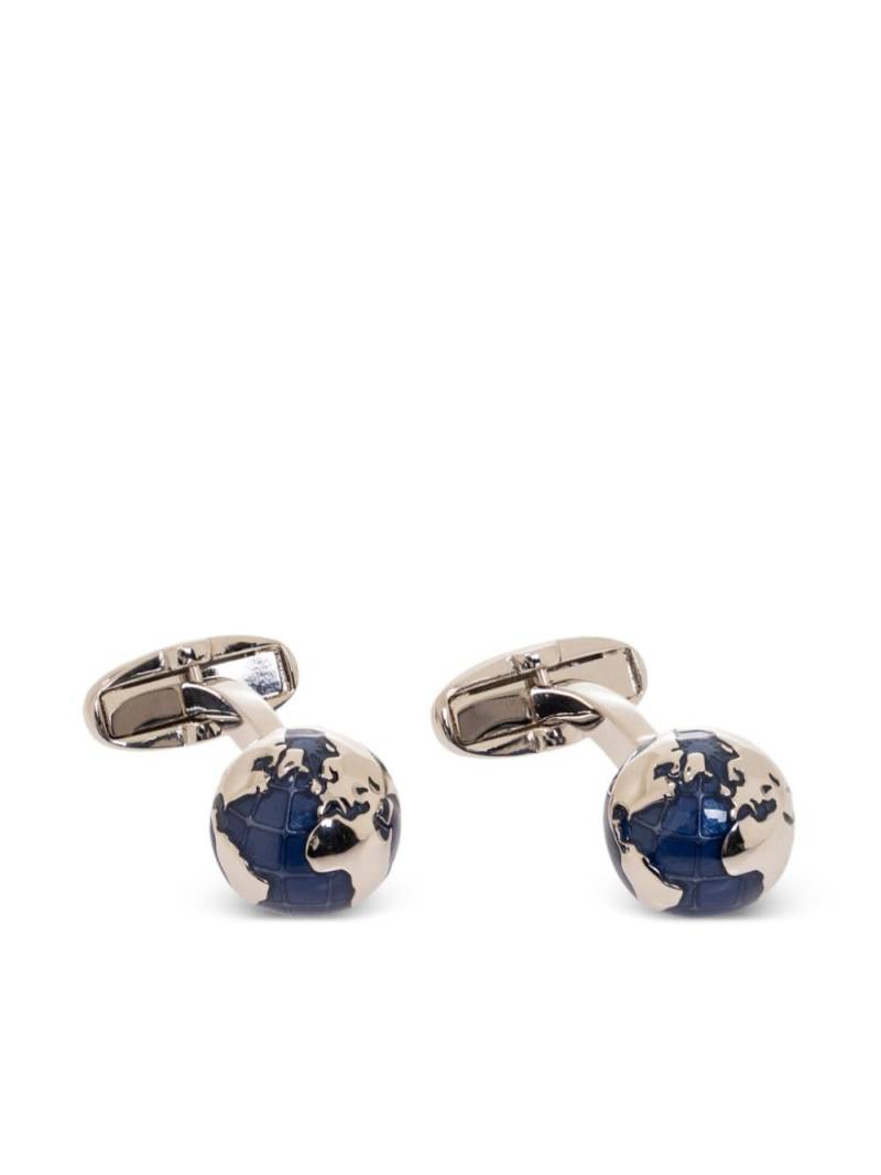 Paul Smith earth-motif cufflings - Blue von Paul Smith