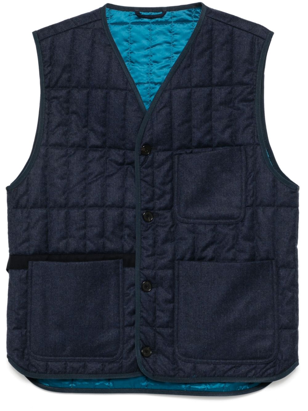 Paul Smith flannel quilted gilet - Blue von Paul Smith