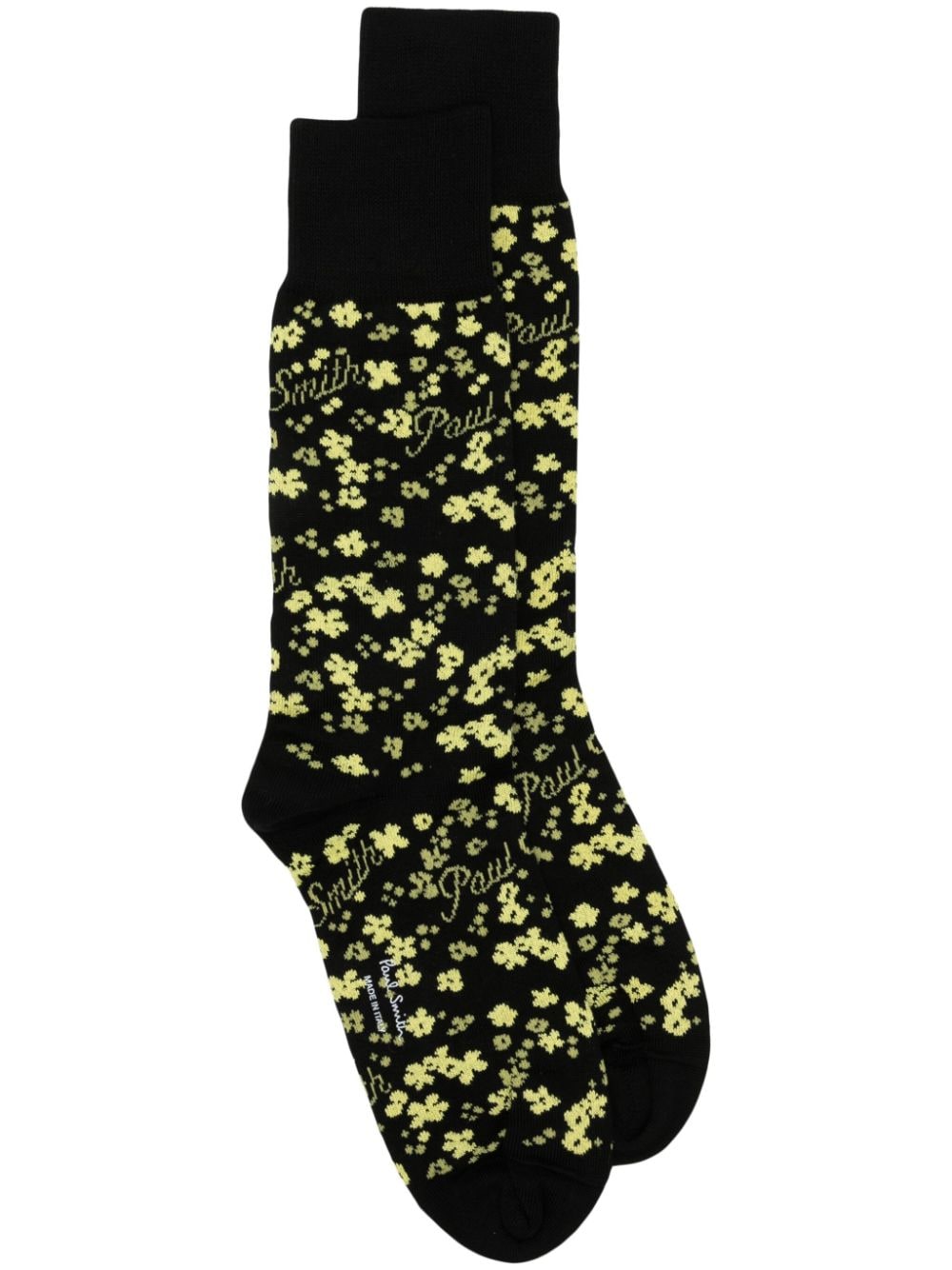 Paul Smith floral-intarsia ankle socks - Black von Paul Smith