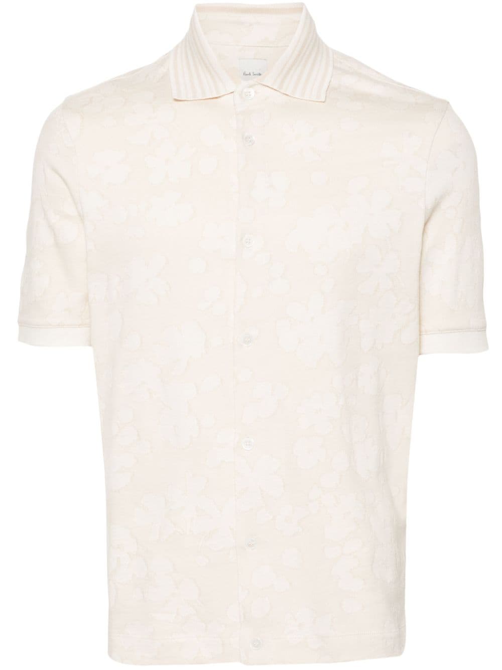 Paul Smith floral-jacquard cotton shirt - Neutrals von Paul Smith