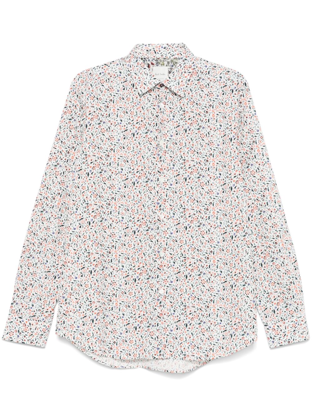 Paul Smith floral-print organic cotton shirt - White von Paul Smith