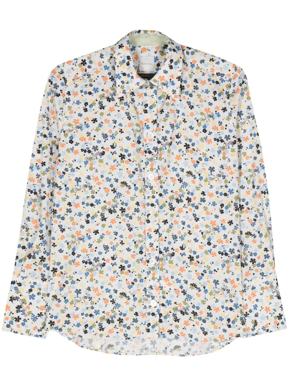 Paul Smith floral-print poplin shirt - White von Paul Smith