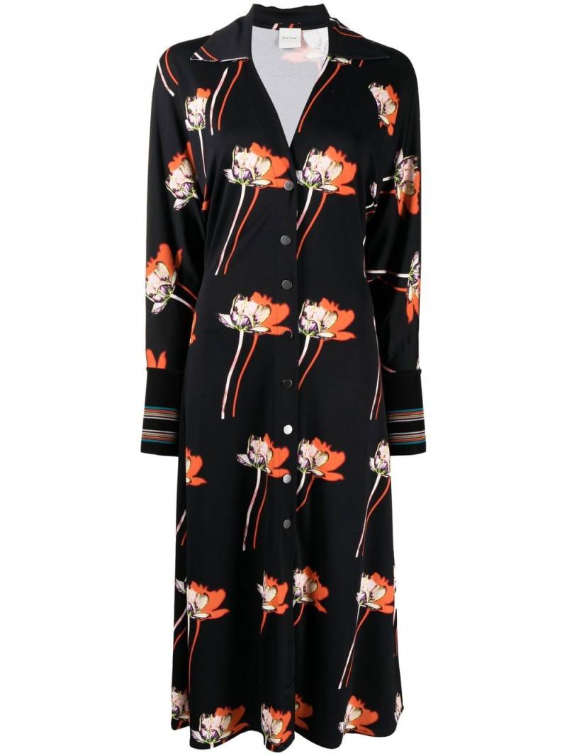 Paul Smith floral-print shirt dress - Black von Paul Smith