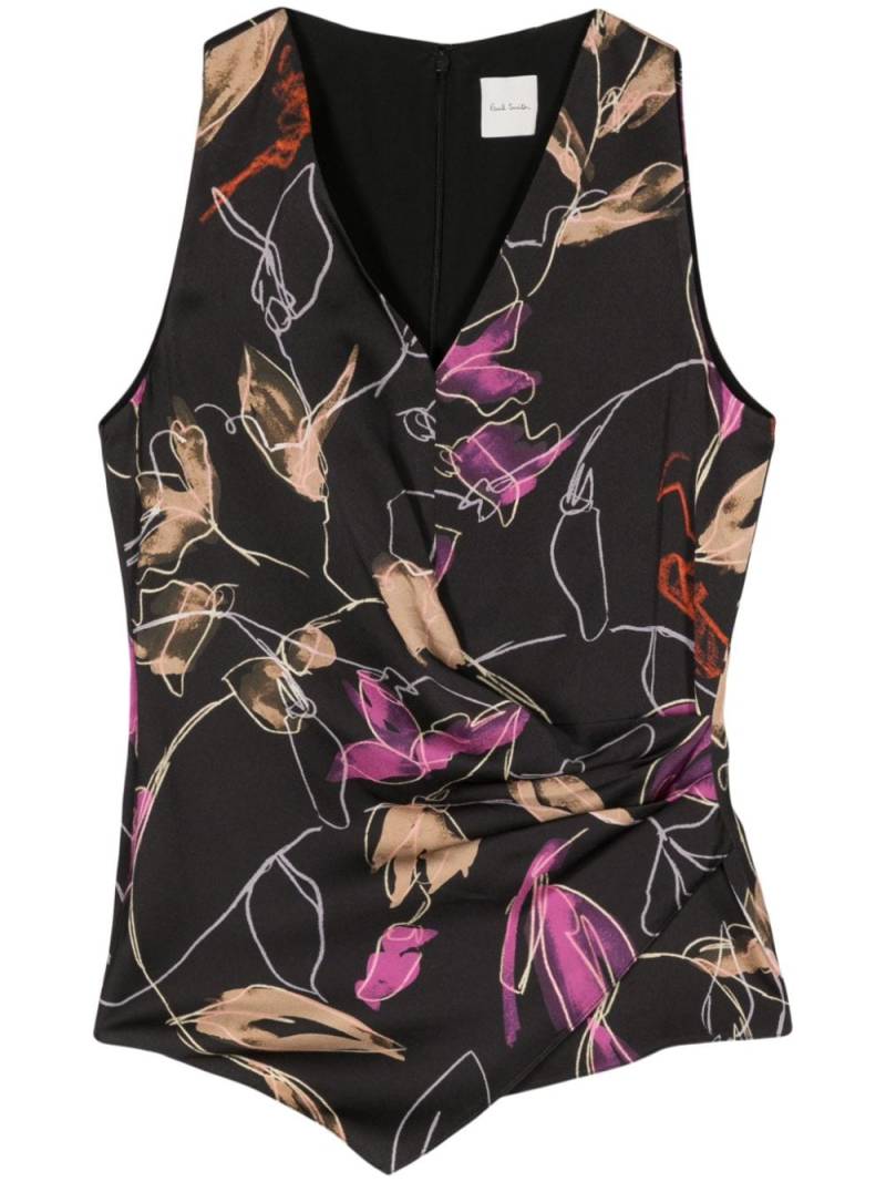 Paul Smith floral-print top - Black von Paul Smith