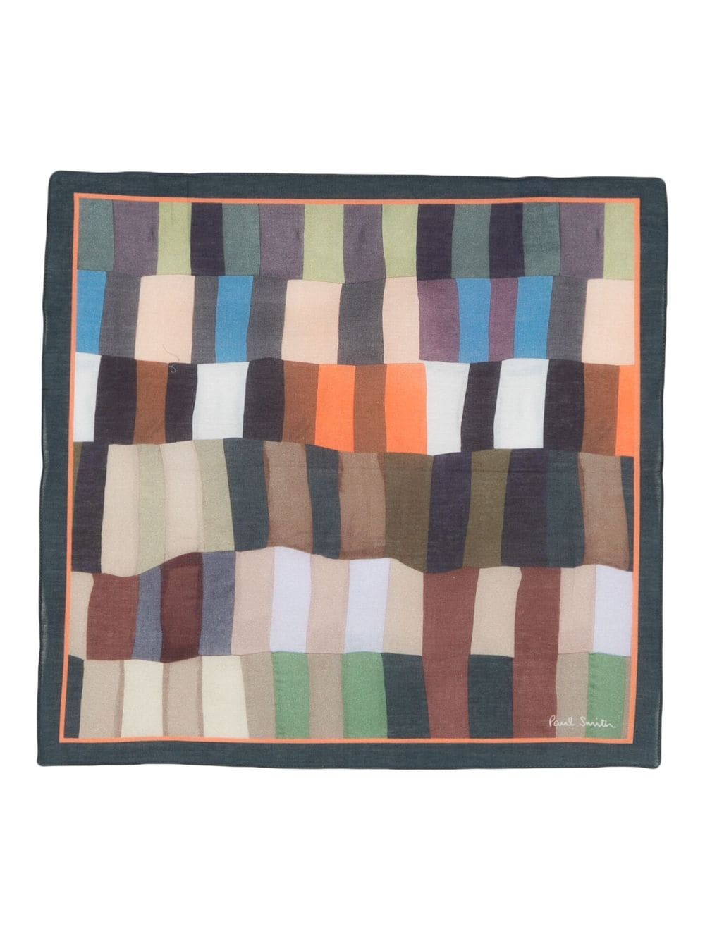 Paul Smith geometric-print cotton scarf - Blue von Paul Smith