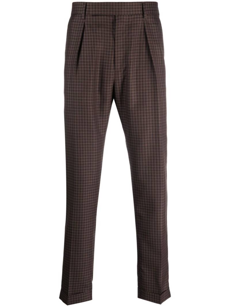 Paul Smith gingham-check wool trousers - Brown von Paul Smith