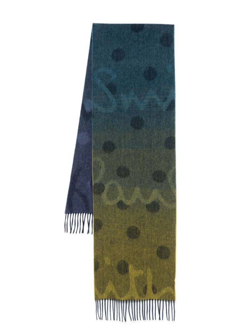 Paul Smith gradient-effect scarf - Blue von Paul Smith