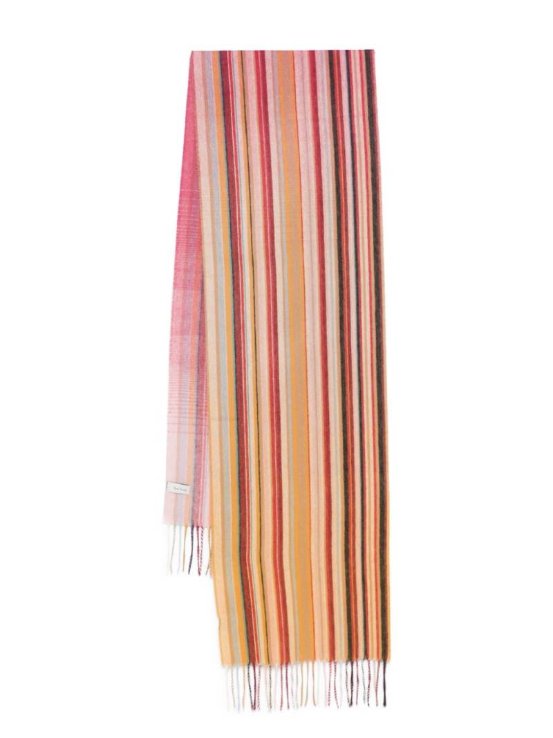 Paul Smith gradient signature stripe scarf - Brown von Paul Smith