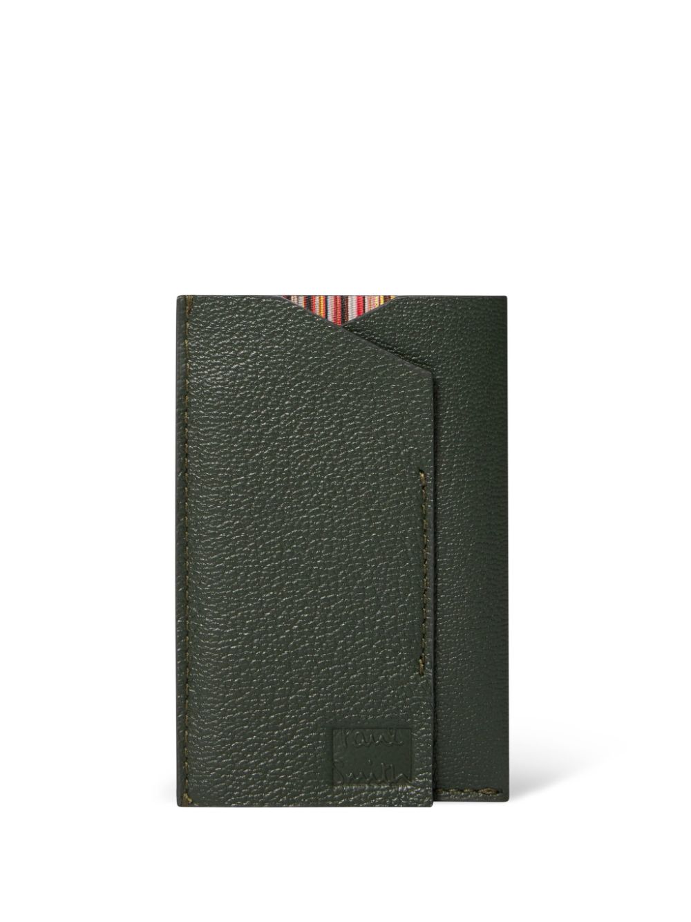 Paul Smith grained-leather card holder - Green von Paul Smith