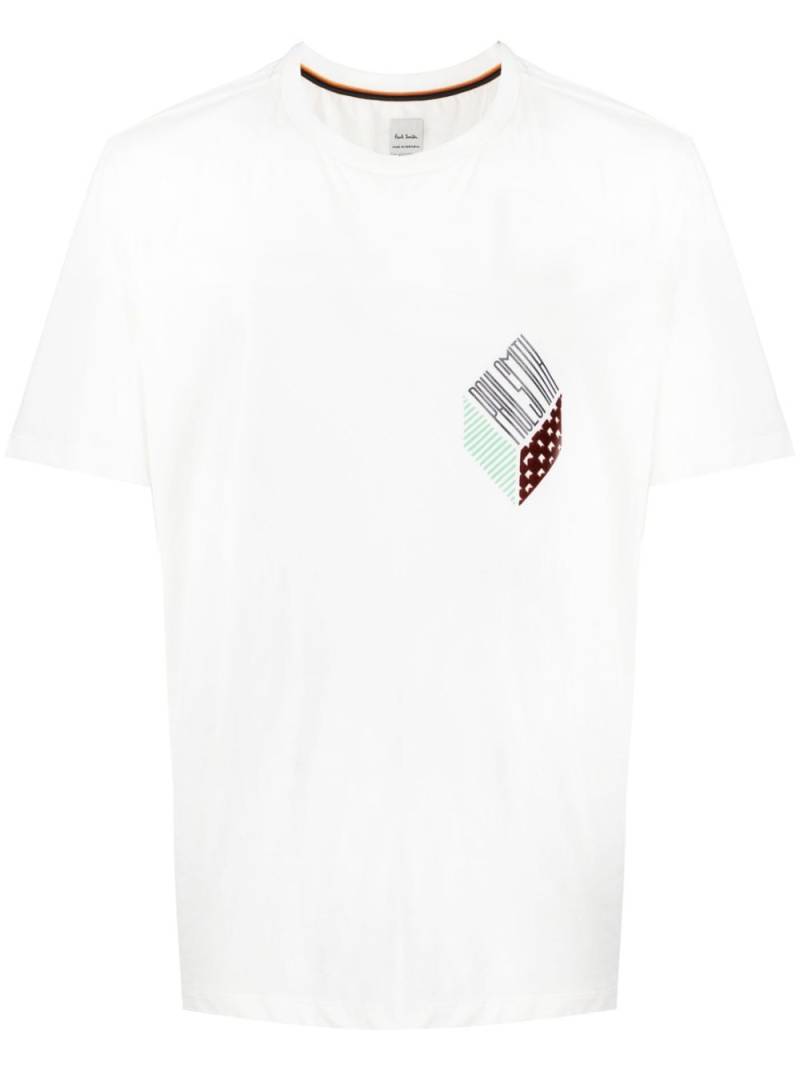 Paul Smith graphic-print cotton T-shirt - White von Paul Smith